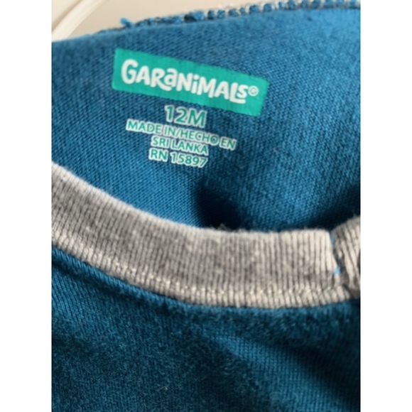 Garanimals Bundle 12M Blue Gray/ BLK WHT / Olive Green Shirt & Pants (3) Set - Picture 9 of 11